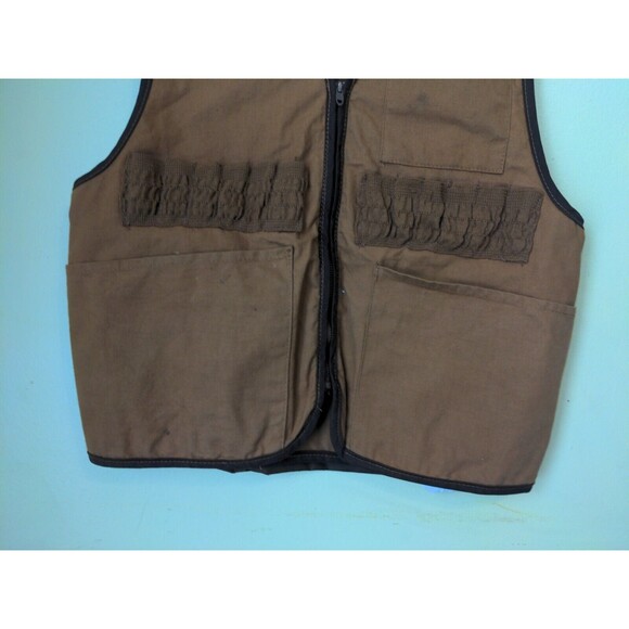 Vintage American Field Sportswear Tan Hunting Shooting Vest Trap Size Small USA - Picture 3 of 9